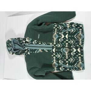Columbia Green Aztec Fleece Jacket with Hood XL